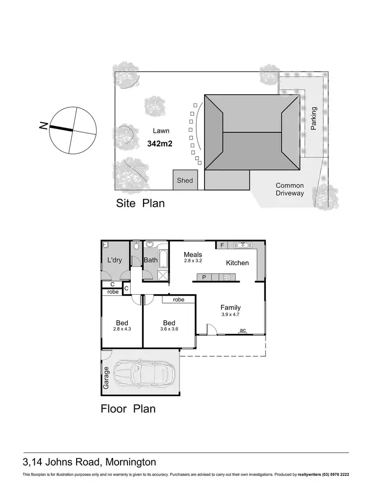 Floorplan of Homely unit listing, 3/14 Johns Road, Mornington VIC 3931