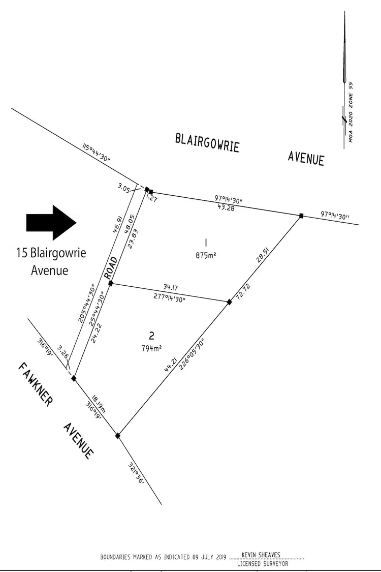 Floorplan of Homely land listing, 15 Blairgowrie Avenue, Blairgowrie VIC 3942