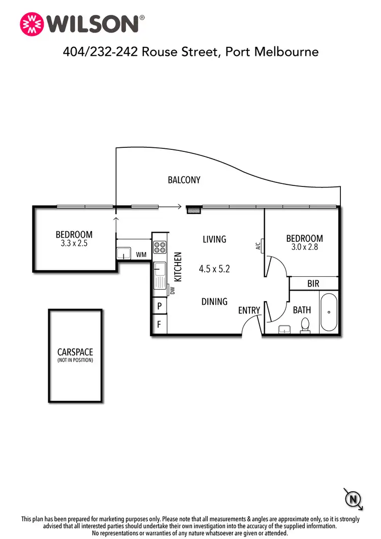 Floorplan of Homely apartment listing, 404/232 Rouse Street, Port Melbourne VIC 3207