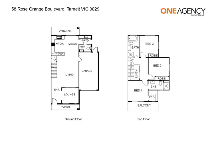 Floorplan of Homely townhouse listing, 58 Rose Grange Boulevard, Tarneit VIC 3029