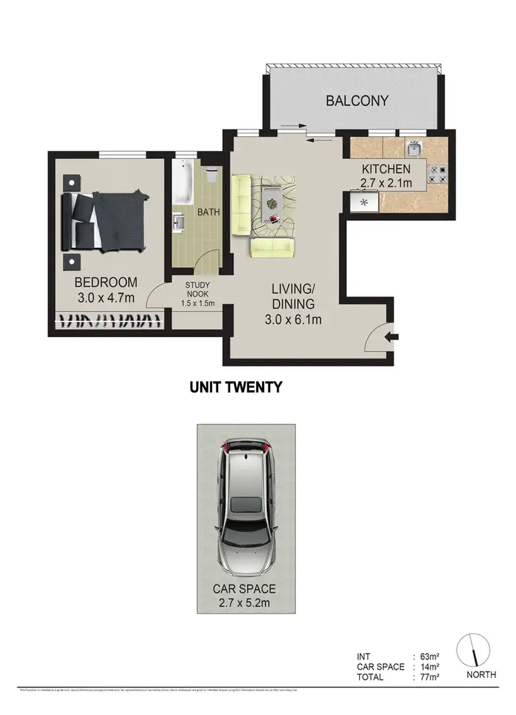 Floorplan of Homely apartment listing, 20/560 Military Road, Mosman NSW 2088