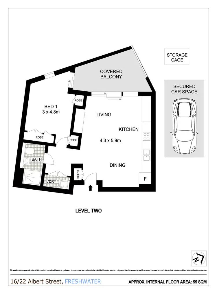Floorplan of Homely apartment listing, 16/22-26 Albert Street, Freshwater NSW 2096