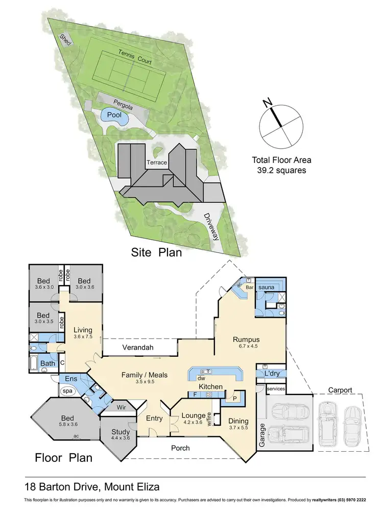 Floorplan of Homely house listing, 18 Barton Drive, Mount Eliza VIC 3930