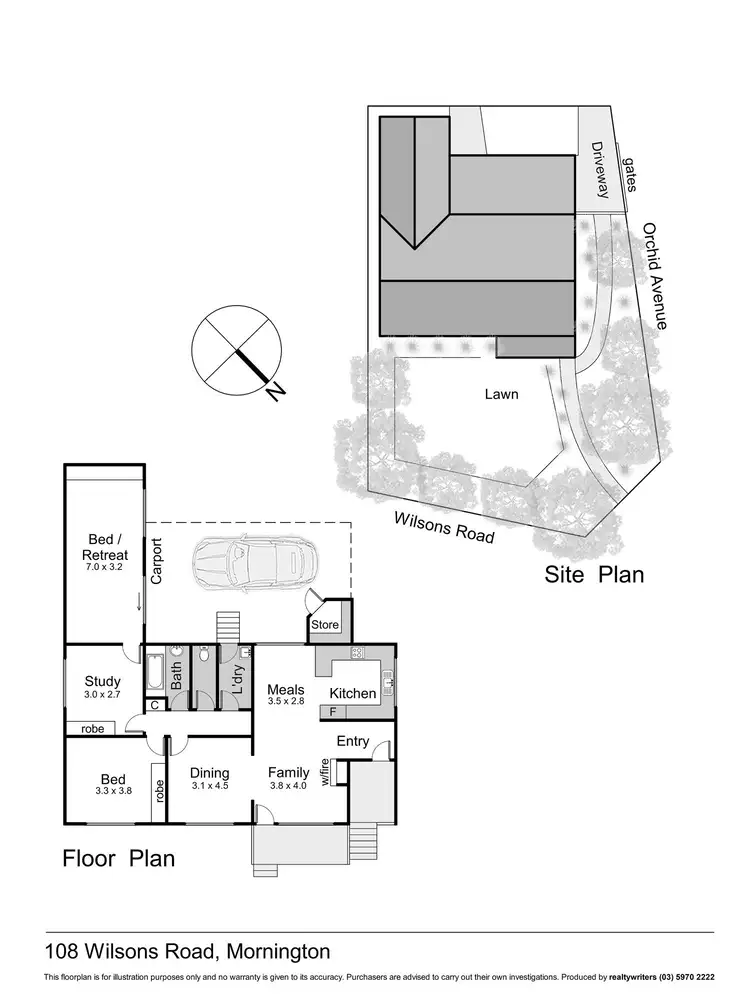 Floorplan of Homely house listing, 108 Wilsons Road, Mornington VIC 3931