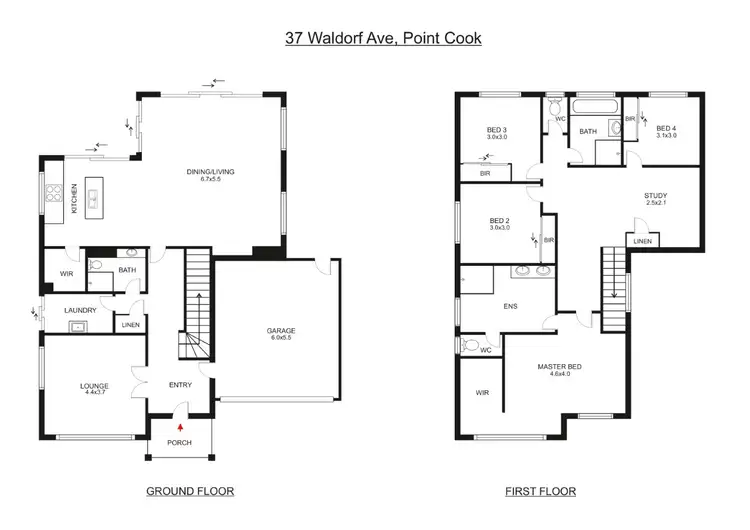 Floorplan of Homely house listing, 37 Waldorf Avenue, Point Cook VIC 3030