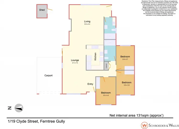 Floorplan of Homely unit listing, 1/19 Clyde Street, Ferntree Gully VIC 3156