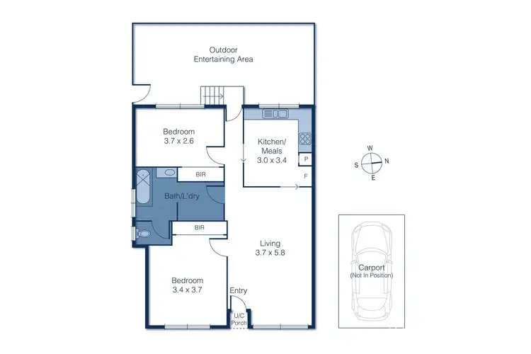 Floorplan of Homely unit listing, 2/73 Thames Street, Box Hill VIC 3128