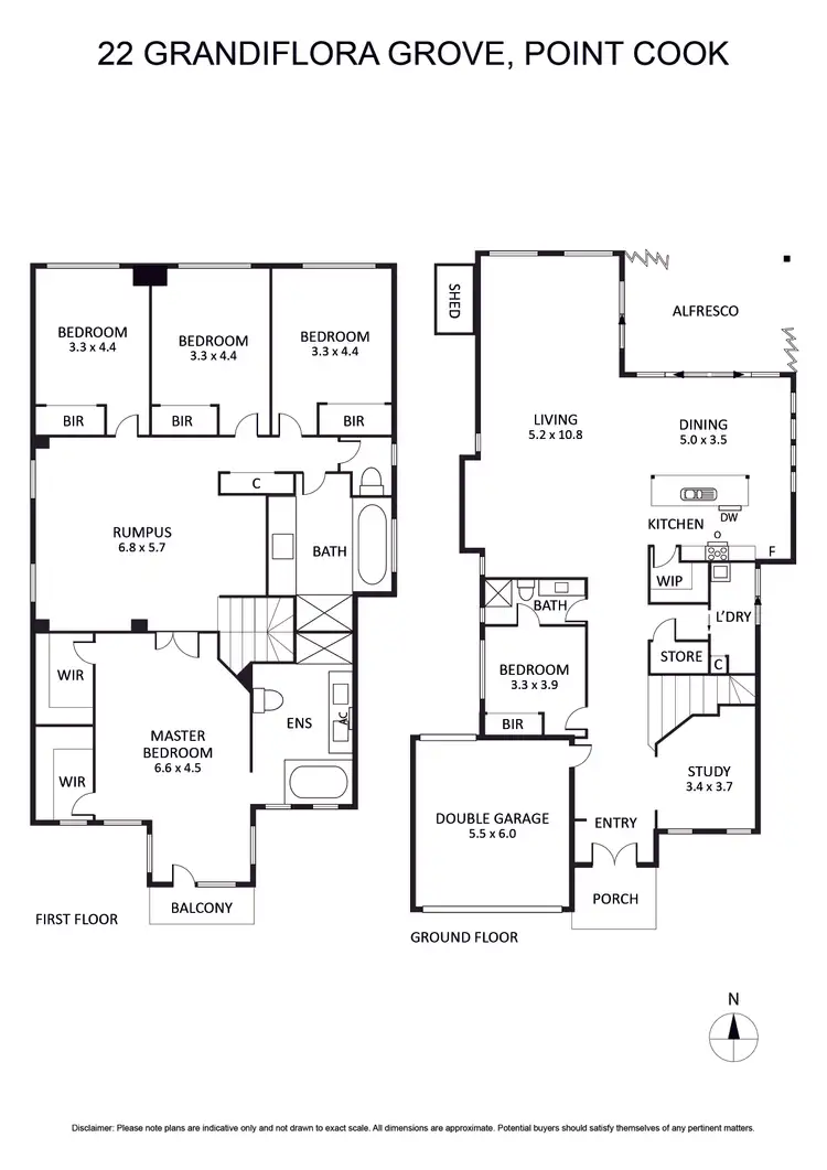 Floorplan of Homely house listing, 22 Grandiflora Grove, Point Cook VIC 3030