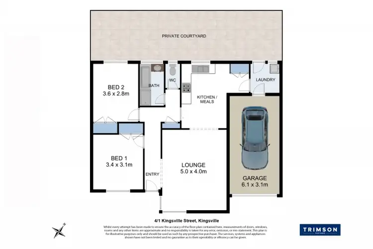 Floorplan of Homely unit listing, 4/1 Kingsville Street, Kingsville VIC 3012