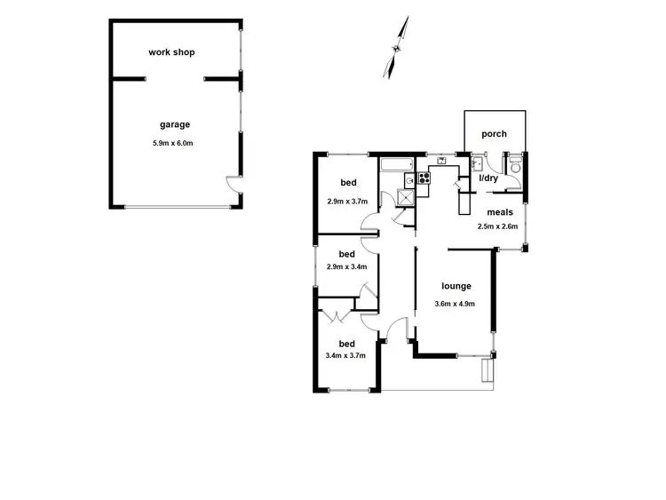 Floorplan of Homely house listing, 2 James Street, Millgrove VIC 3799
