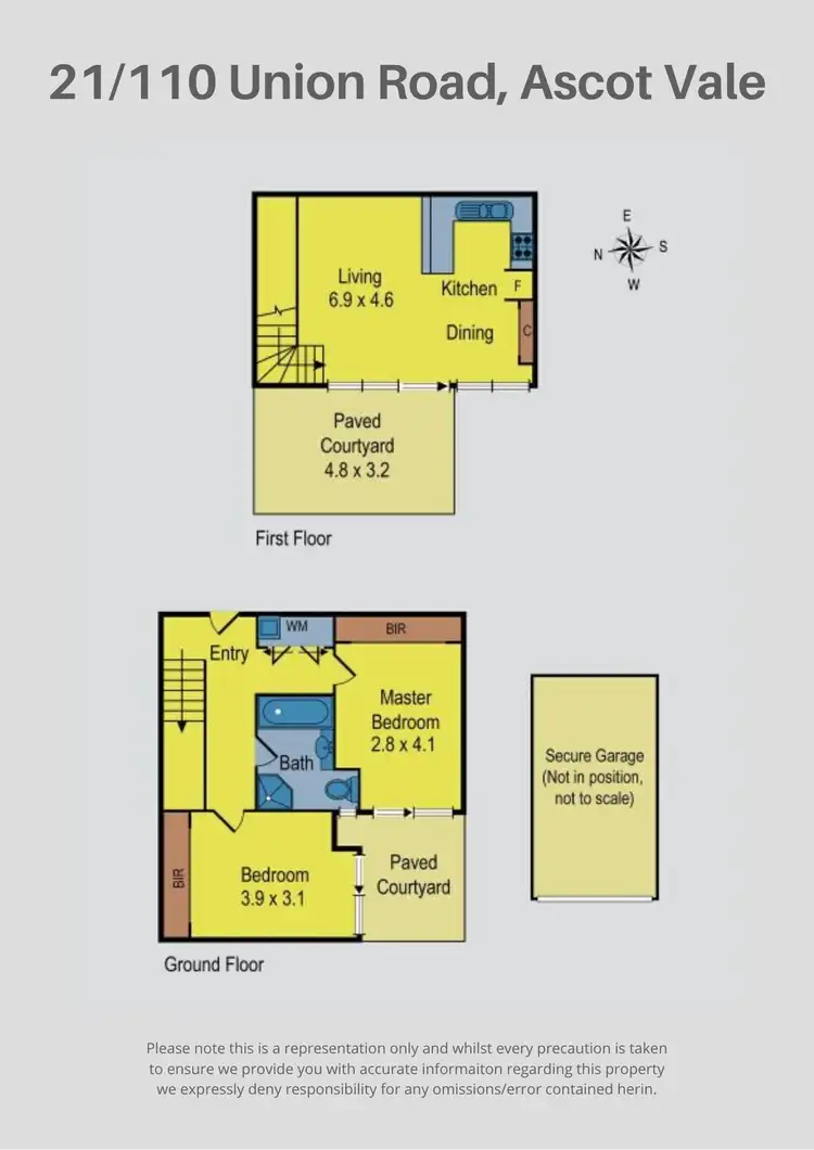 Floorplan of Homely apartment listing, 21/110 Union Road, Ascot Vale VIC 3032