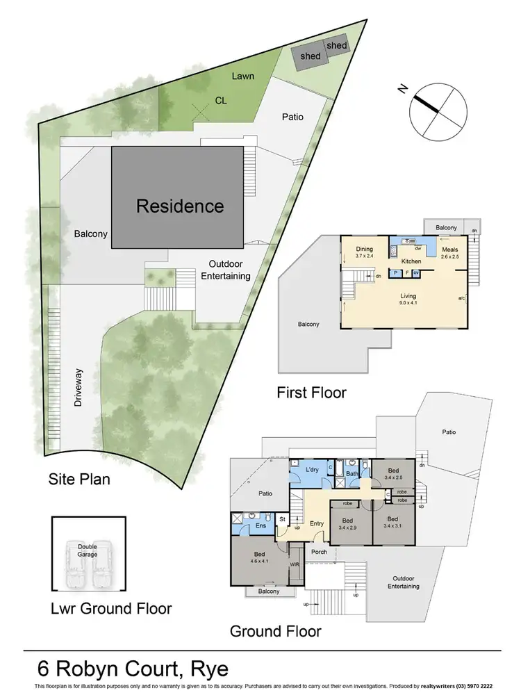 Floorplan of Homely house listing, 6 Robyn Court, Rye VIC 3941