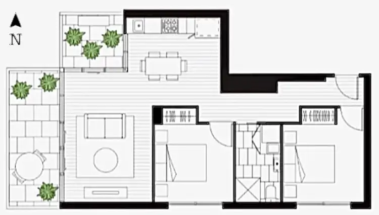 Floorplan of Homely apartment listing, 302/1-3 Ashted Road, Box Hill VIC 3128