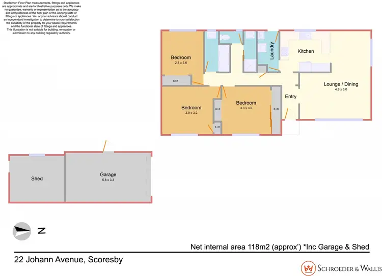 Floorplan of Homely house listing, 22 Johann Avenue, Scoresby VIC 3179