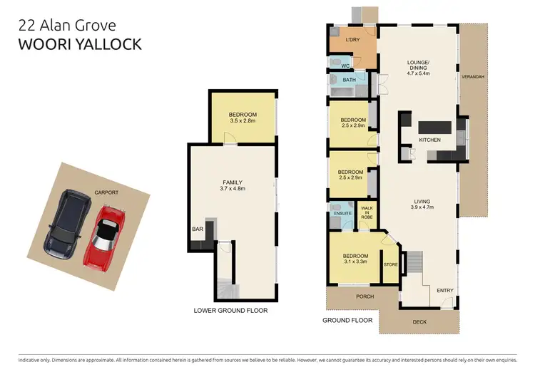 Floorplan of Homely house listing, 22 Alan Grove, Woori Yallock VIC 3139