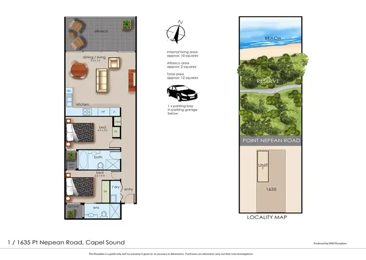 Floorplan of Homely unit listing, 1/1635 Point Nepean Road, Capel Sound VIC 3940