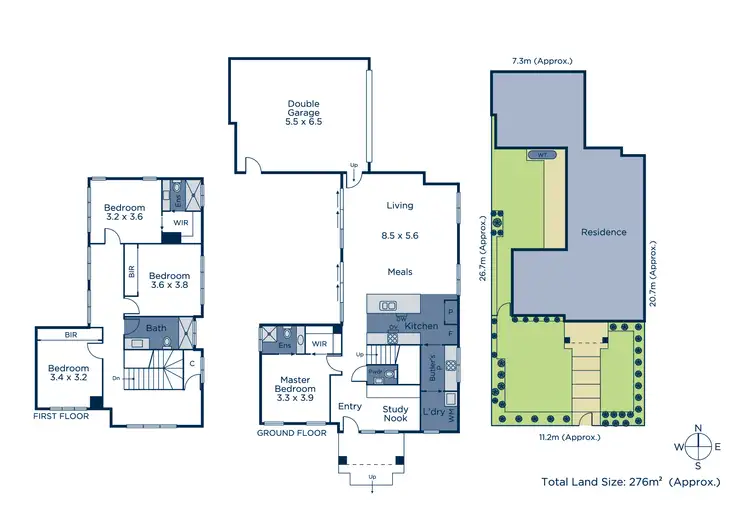 Floorplan of Homely townhouse listing, 1/17 Middlefield Drive, Blackburn North VIC 3130