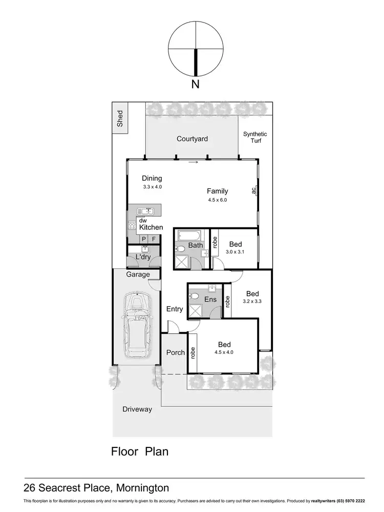 Floorplan of Homely townhouse listing, 26 Seacrest Place, Mount Martha VIC 3934