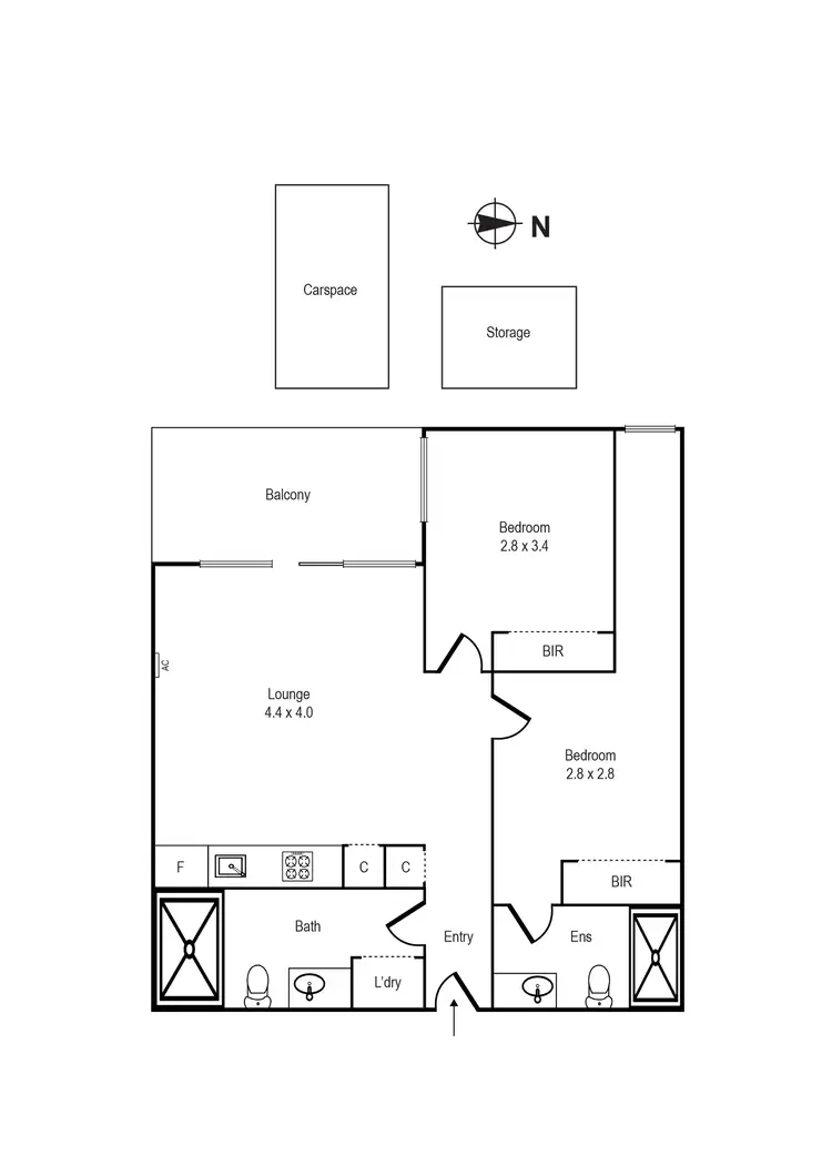 Floorplan of Homely apartment listing, 206/6 Clarkson Court, Clayton VIC 3168