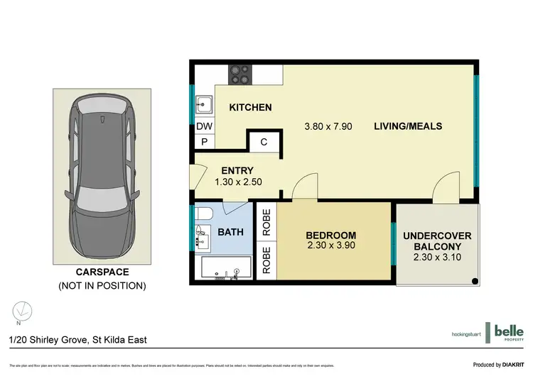 Floorplan of Homely unit listing, 1/20 Shirley Grove, St Kilda East VIC 3183