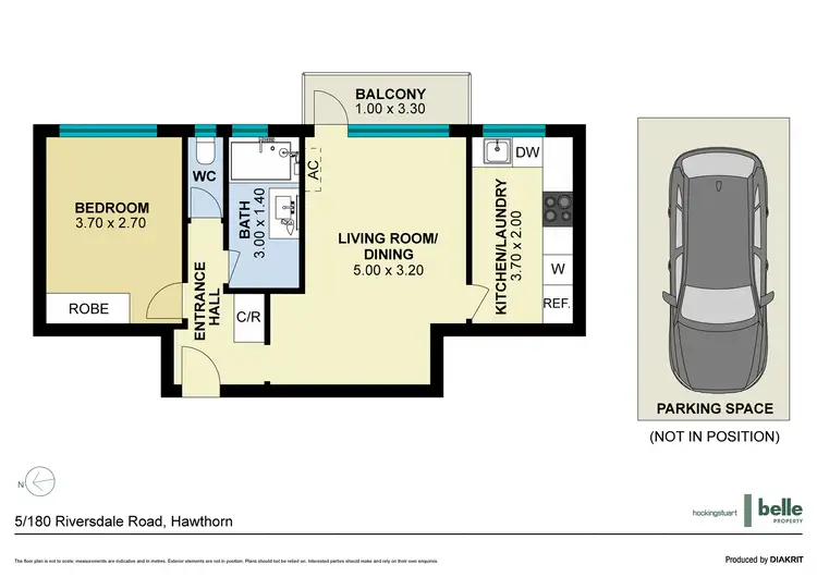 Floorplan of Homely apartment listing, 5/180 Riversdale Road, Hawthorn VIC 3122