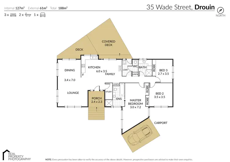Floorplan of Homely house listing, 35 Wade Street, Drouin VIC 3818