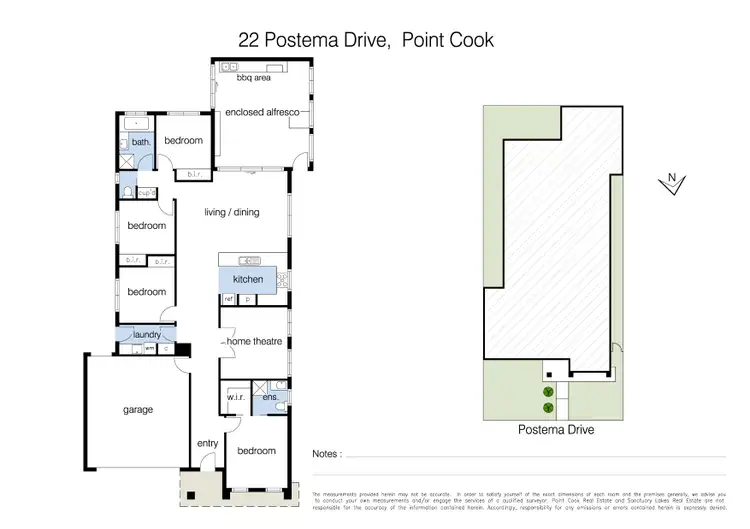 Floorplan of Homely house listing, 22 Postema Drive, Point Cook VIC 3030