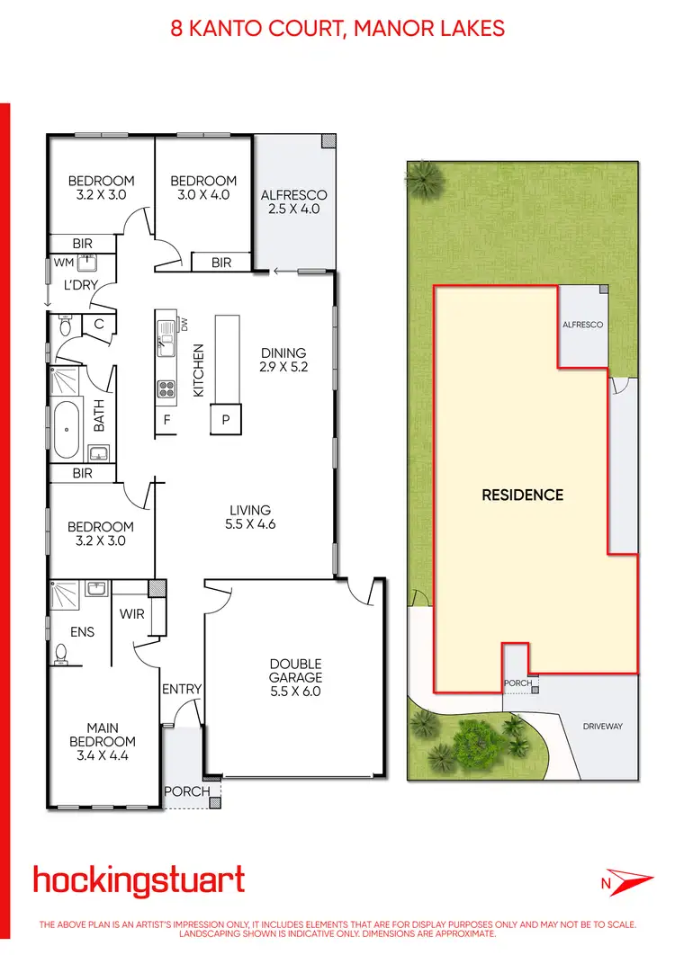 Floorplan of Homely house listing, 8 Kanto Court, Manor Lakes VIC 3024