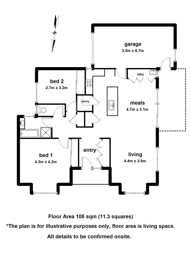 Floorplan of Homely house listing, 1 Palm Place, Yarra Junction VIC 3797