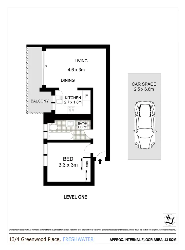 Floorplan of Homely apartment listing, 13/4 Greenwood Place, Freshwater NSW 2096