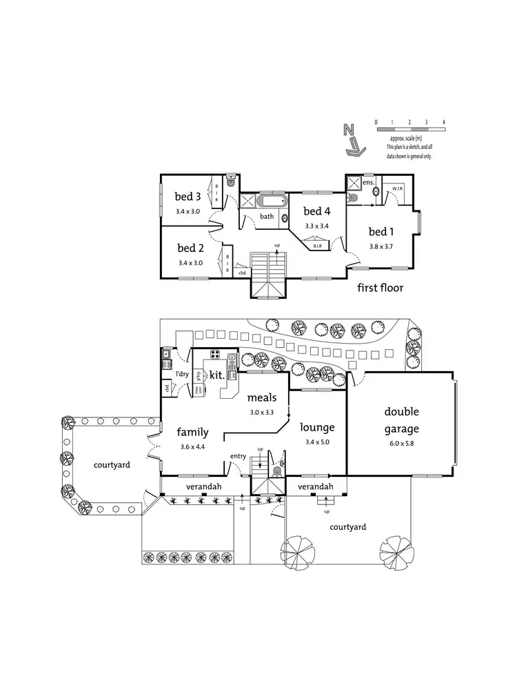 Floorplan of Homely townhouse listing, 4/8-12 Nonda Avenue, Doncaster East VIC 3109