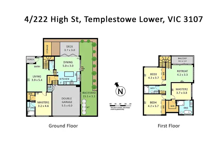 Floorplan of Homely townhouse listing, 1/222 High Street, Templestowe Lower VIC 3107
