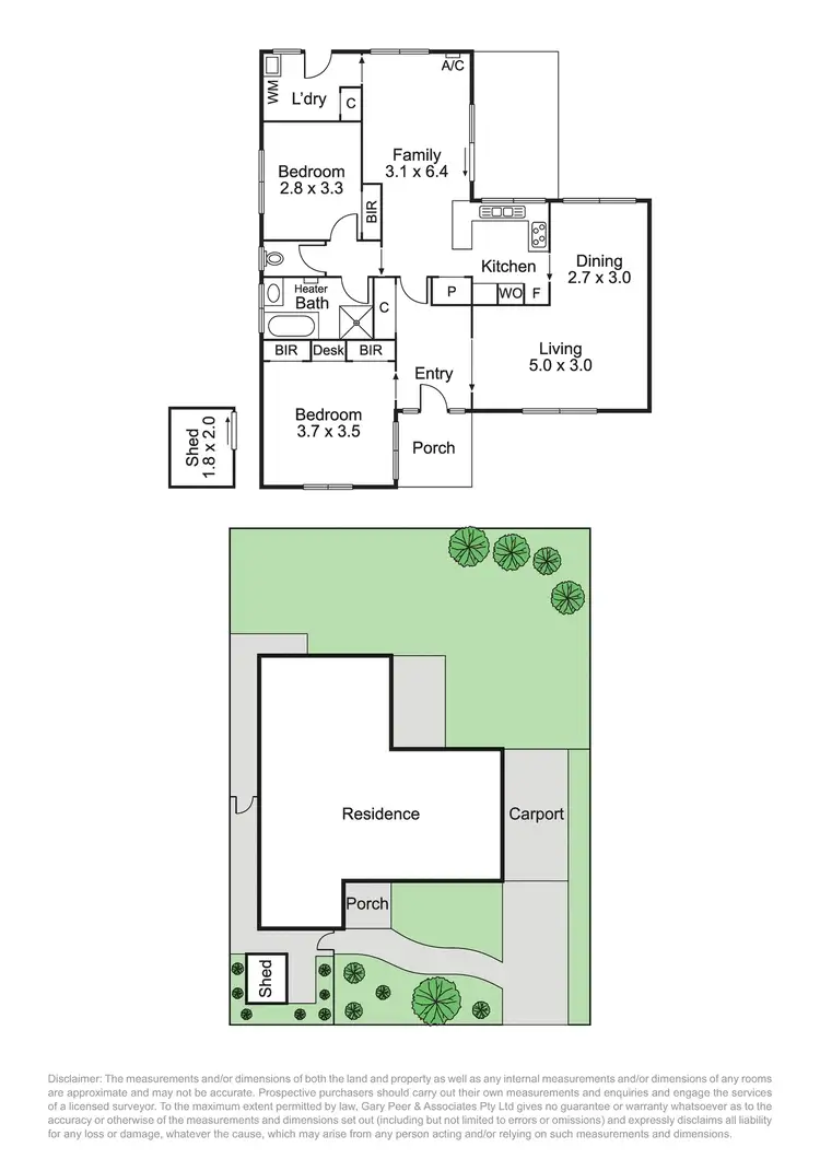 Floorplan of Homely unit listing, 2/33 Robert Street, Parkdale VIC 3195