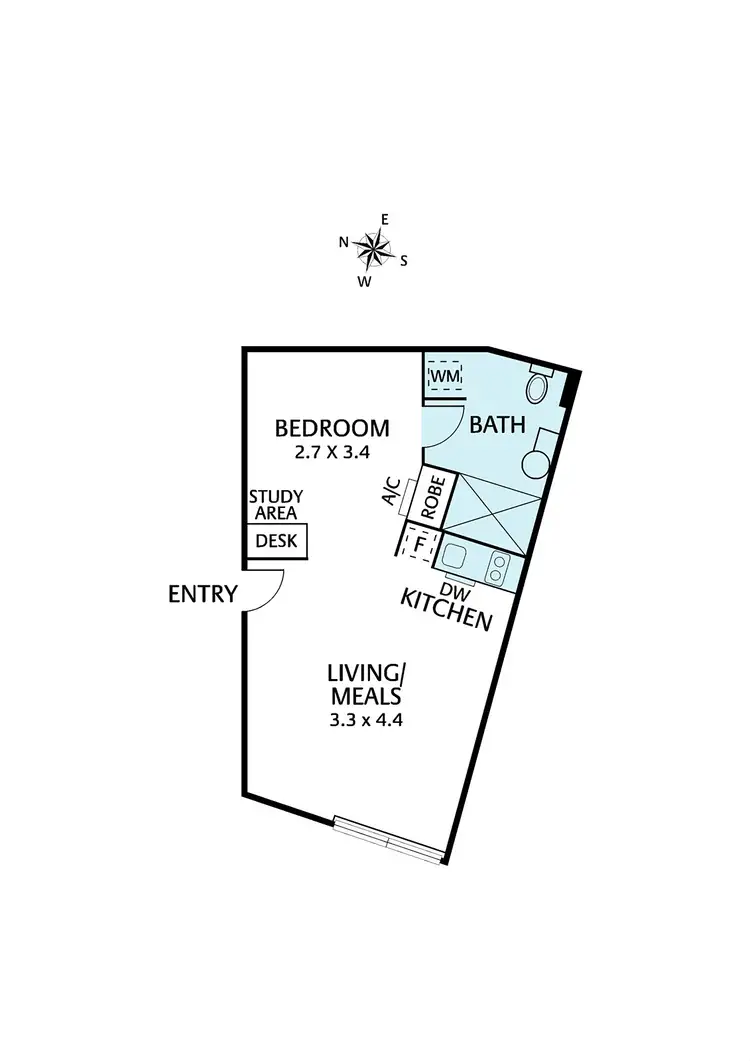 Floorplan of Homely apartment listing, 901/43 Therry Street, Melbourne VIC 3000
