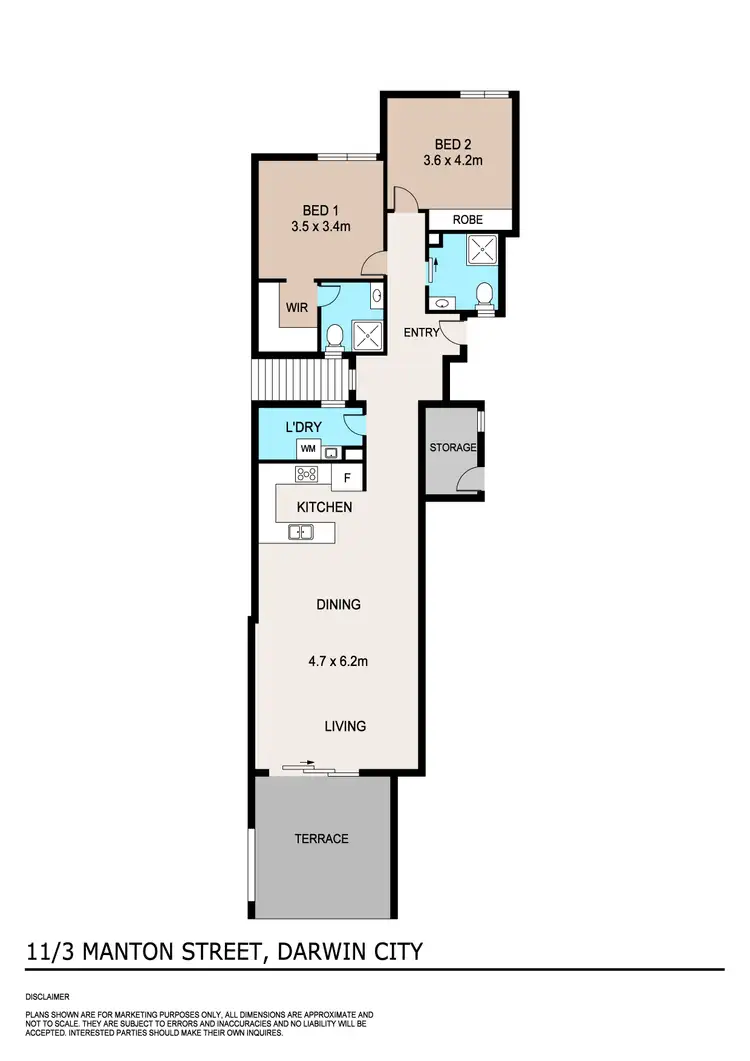 Floorplan of Homely unit listing, 11/3 Manton Street, Darwin City NT 800