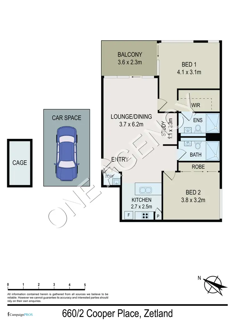 Floorplan of Homely apartment listing, 660/2 Cooper Place, Zetland NSW 2017