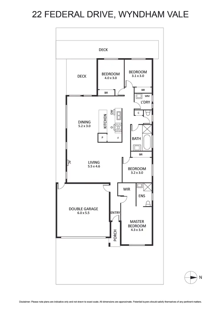 Floorplan of Homely house listing, 22 Federal Drive, Wyndham Vale VIC 3024