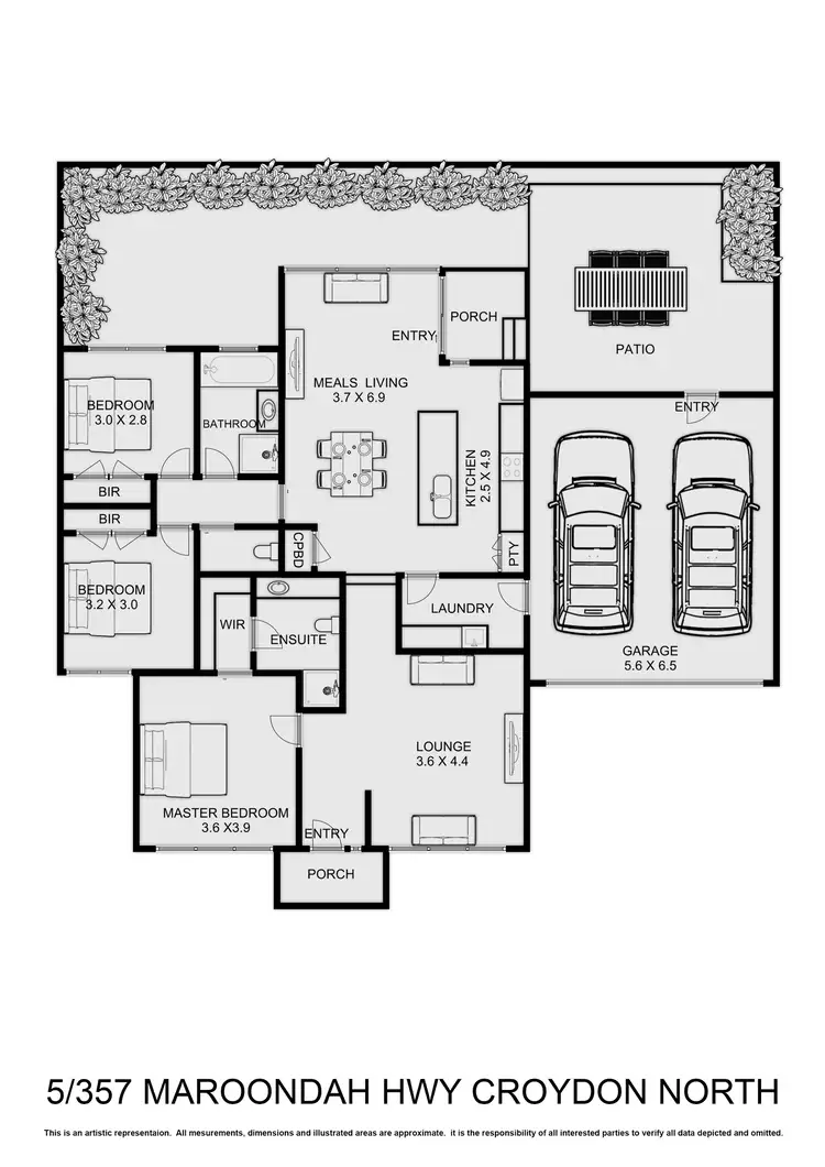 Floorplan of Homely unit listing, 5/357 Maroondah Highway, Croydon North VIC 3136