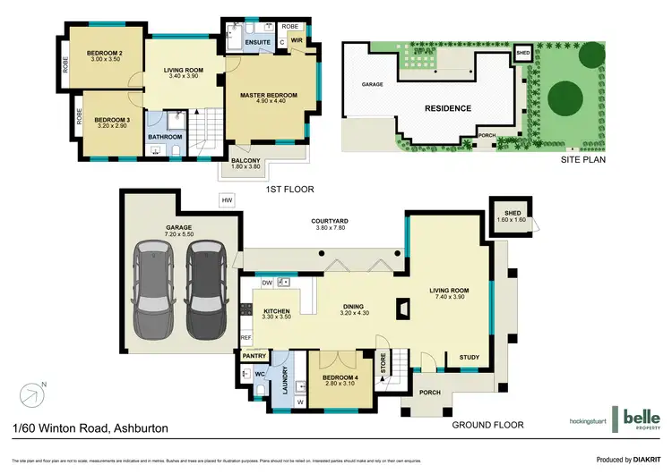 Floorplan of Homely townhouse listing, 1/60 Winton Road, Ashburton VIC 3147