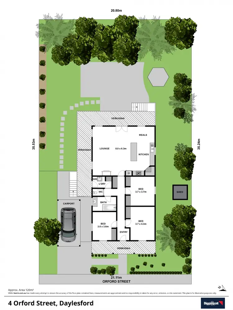 Floorplan of Homely house listing, 4 Orford Street, Daylesford VIC 3460
