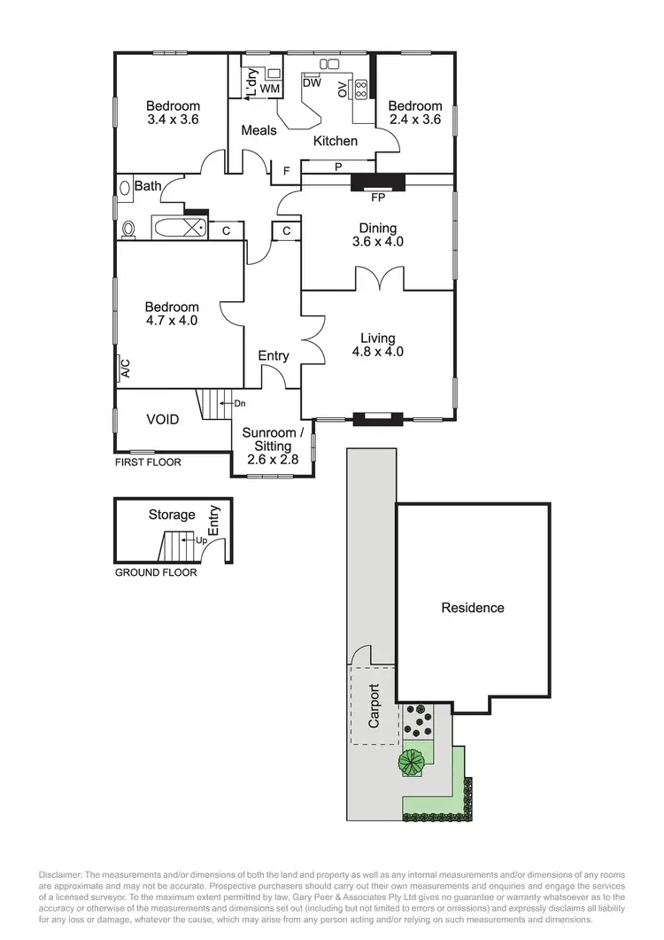 Floorplan of Homely semi-detached listing, 1/559 Inkerman Road, Caulfield North VIC 3161