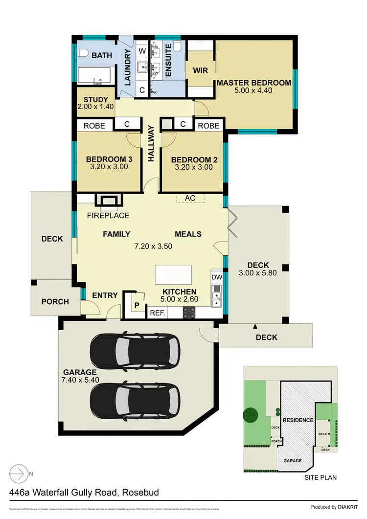 Floorplan of Homely house listing, 446A Waterfall Gully Road, Rosebud VIC 3939
