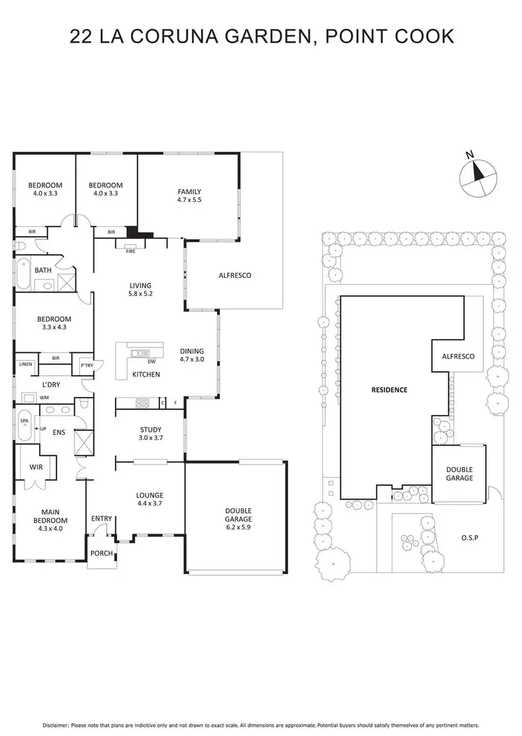 Floorplan of Homely house listing, 22 La Coruna Gardens, Point Cook VIC 3030