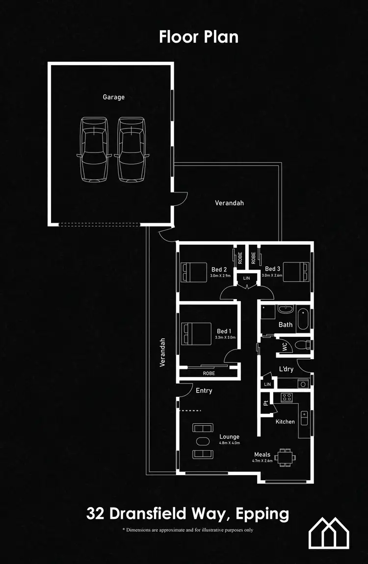 Floorplan of Homely house listing, 32 Dransfield Way, Epping VIC 3076