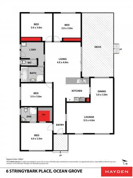 Floorplan of Homely house listing, 6 Stringybark Place, Ocean Grove VIC 3226