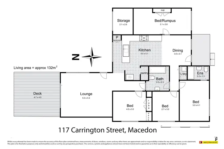 Floorplan of Homely house listing, 117 Carrington Street, Macedon VIC 3440