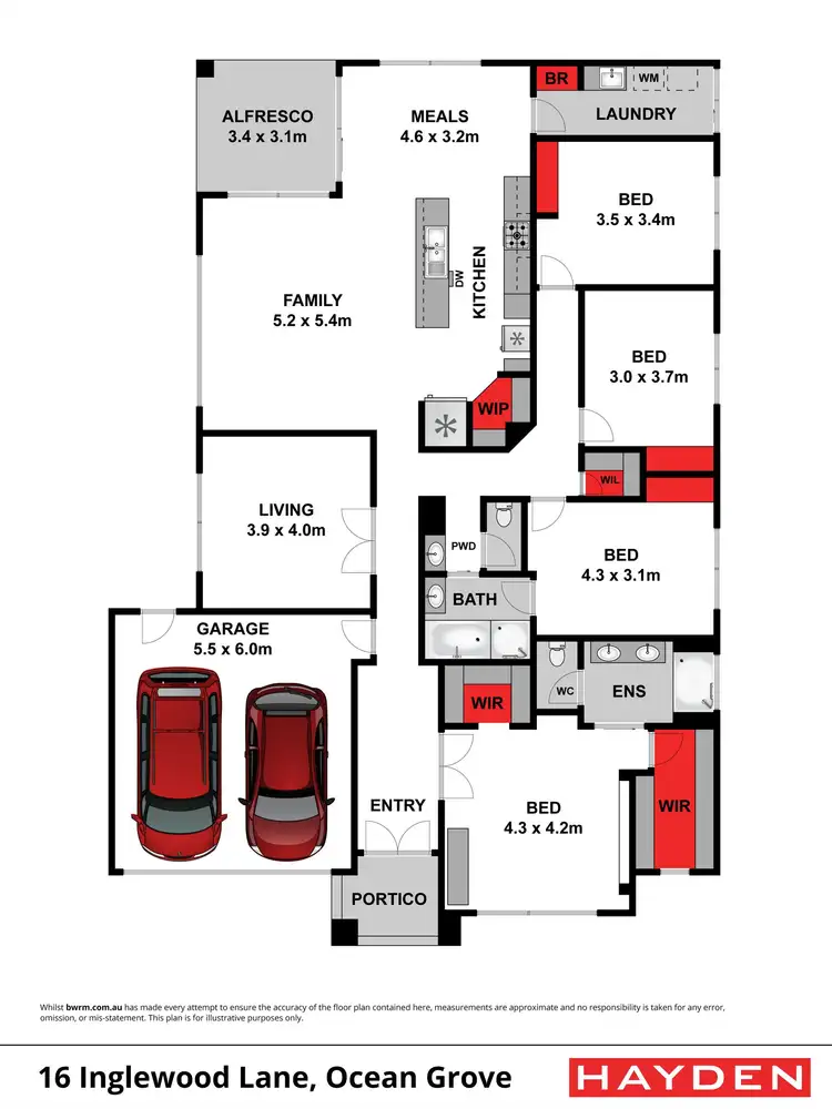 Floorplan of Homely house listing, 16 Inglewood Lane, Ocean Grove VIC 3226