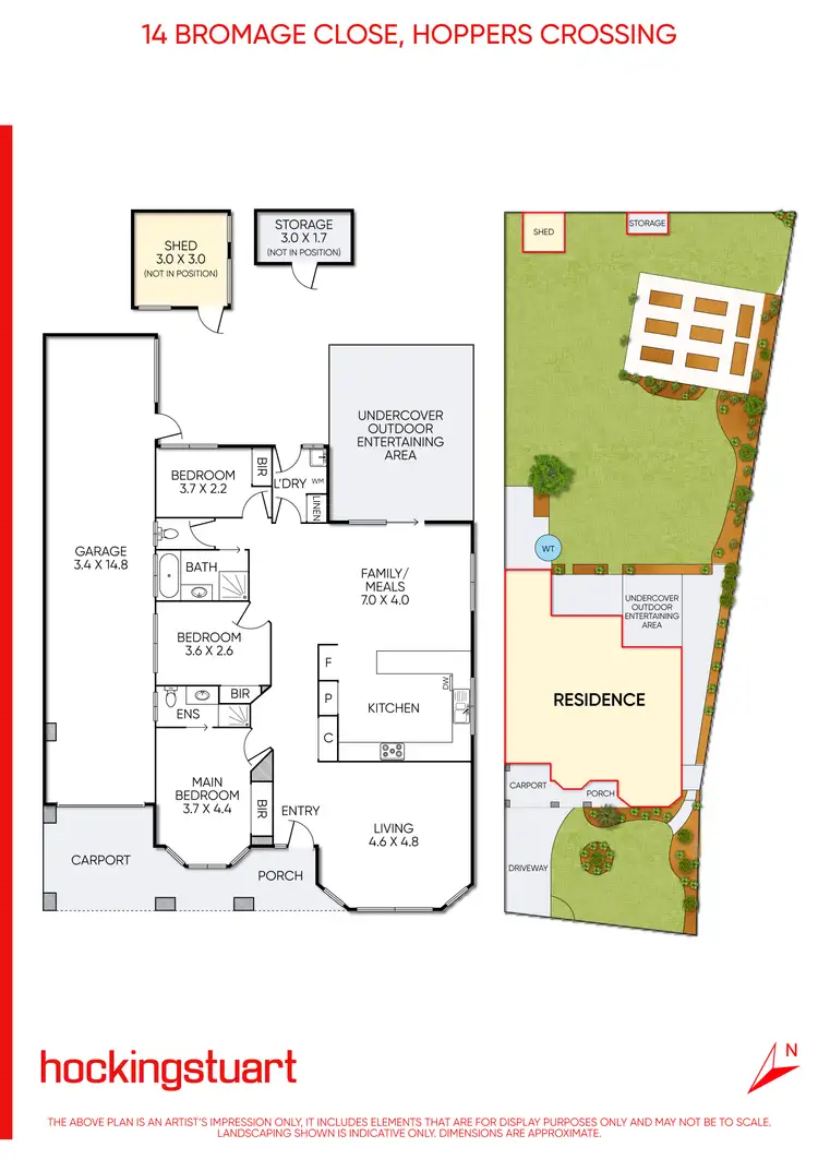 Floorplan of Homely house listing, 14 Bromage Close, Hoppers Crossing VIC 3029