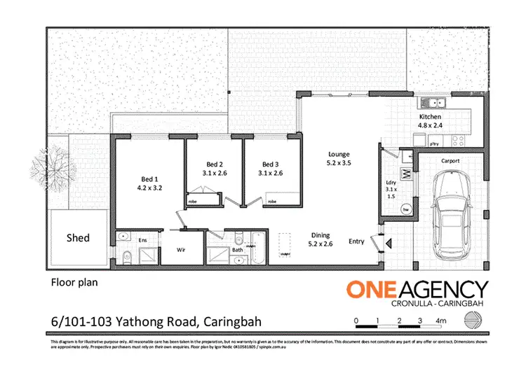 Floorplan of Homely villa listing, 6/101 Yathong Road, Caringbah NSW 2229