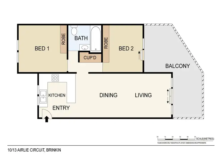 Floorplan of Homely unit listing, 10/13 Airlie Circuit, Brinkin NT 810